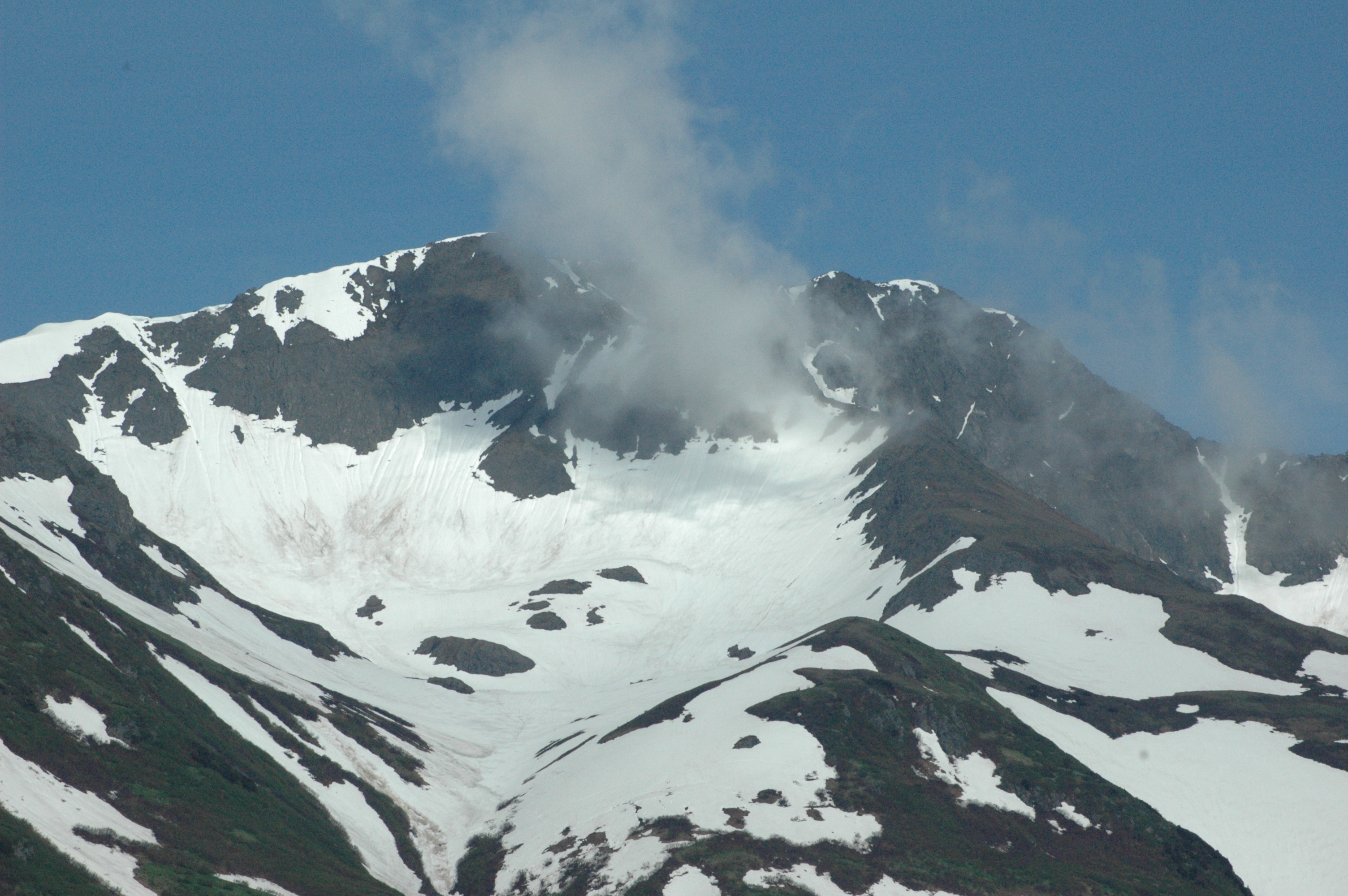 Alaskan mountain in June